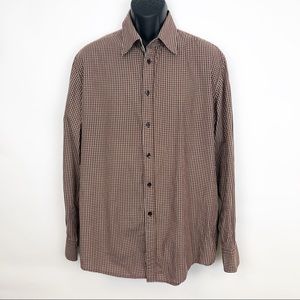 Zara Man Mens Plaid Button-up Dress‎ Shirt Size XL